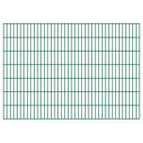 ZNTS 2D Garden Fence Panels & Posts 2008x1430 mm 16 m Green 272741