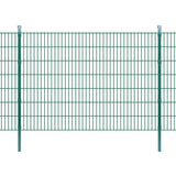 ZNTS 2D Garden Fence Panels & Posts 2008x1430 mm 30 m Green 272748