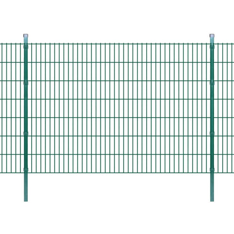 ZNTS 2D Garden Fence Panels & Posts 2008x1430 mm 30 m Green 272748