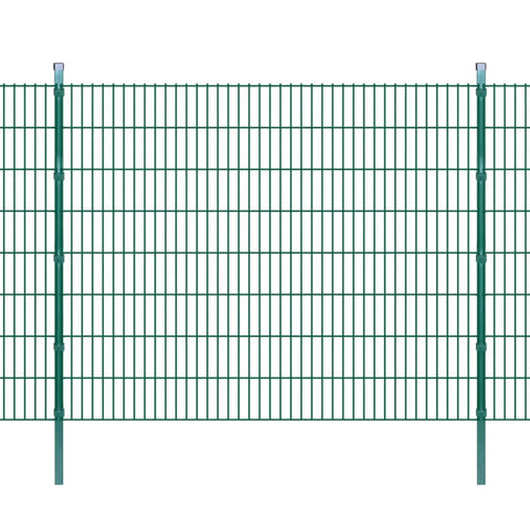 ZNTS 2D Garden Fence Panels & Posts 2008x1630 mm 28 m Green 272822
