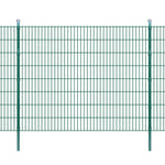 ZNTS 2D Garden Fence Panels & Posts 2008x1630 mm 34 m Green 272825