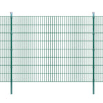 ZNTS 2D Garden Fence Panels & Posts 2008x1630 mm 38 m Green 272827
