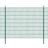 ZNTS 2D Garden Fence Panels & Posts 2008x1630 mm 38 m Green 272827