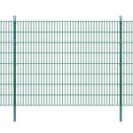 ZNTS 2D Garden Fence Panels & Posts 2008x1630 mm 46 m Green 272831