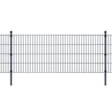 ZNTS 2D Garden Fence Panels & Posts 2008x1630 mm 6 m Grey 272836