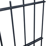 ZNTS 2D Garden Fence Panels & Posts 2008x1630 mm 18 m Grey 272842