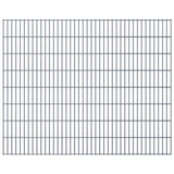 ZNTS 2D Garden Fence Panels & Posts 2008x1630 mm 18 m Grey 272842