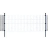 ZNTS 2D Garden Fence Panels & Posts 2008x1630 mm 20 m Grey 272843