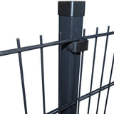 ZNTS 2D Garden Fence Panels & Posts 2008x1630 mm 20 m Grey 272843