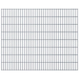 ZNTS 2D Garden Fence Panels & Posts 2008x1630 mm 22 m Grey 272844