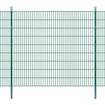 ZNTS 2D Garden Fence Panel & Posts 2008x1830 mm 2 m Green 272884