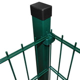 ZNTS 2D Garden Fence Panels & Posts 2008x1830 mm 8 m Green 272887