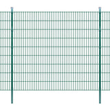 ZNTS 2D Garden Fence Panels & Posts 2008x1830 mm 10 m Green 272888