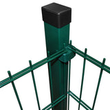 ZNTS 2D Garden Fence Panels & Posts 2008x1830 mm 10 m Green 272888