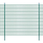 ZNTS 2D Garden Fence Panels & Posts 2008x1830 mm 12 m Green 272889