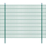 ZNTS 2D Garden Fence Panels & Posts 2008x1830 mm 20 m Green 272893