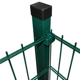ZNTS 2D Garden Fence Panels & Posts 2008x1830 mm 20 m Green 272893