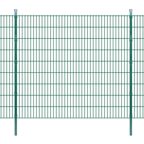 ZNTS 2D Garden Fence Panels & Posts 2008x1830 mm 22 m Green 272894