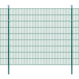 ZNTS 2D Garden Fence Panels & Posts 2008x1830 mm 26 m Green 272896
