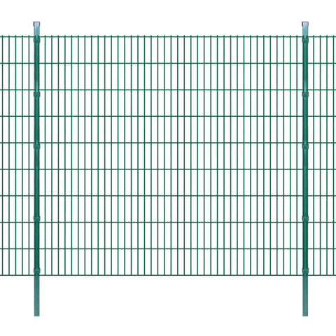 ZNTS 2D Garden Fence Panels & Posts 2008x1830 mm 30 m Green 272898