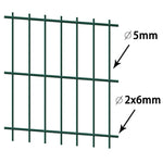ZNTS 2D Garden Fence Panels & Posts 2008x1830 mm 30 m Green 272898