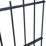 ZNTS 2D Garden Fence Panels & Posts 2008x1830 mm 16 m Grey 272916