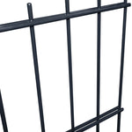 ZNTS 2D Garden Fence Panels & Posts 2008x1830 mm 48 m Grey 272932