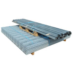 ZNTS 2D Garden Fence Panels & Posts 2008x1830 mm 20 m Silver 272943