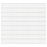 ZNTS 2D Garden Fence Panels & Posts 2008x1830 mm 20 m Silver 272943