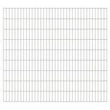 ZNTS 2D Garden Fence Panels & Posts 2008x1830 mm 20 m Silver 272943