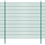 ZNTS 2D Garden Fence Panel & Posts 2008x2030 mm 2 m Green 272959