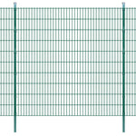 ZNTS 2D Garden Fence Panels & Posts 2008x2030 mm 8 m Green 272962