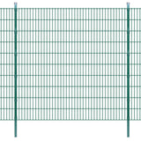 ZNTS 2D Garden Fence Panels & Posts 2008x2030 mm 18 m Green 272967