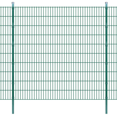 ZNTS 2D Garden Fence Panels & Posts 2008x2030 mm 26 m Green 272971