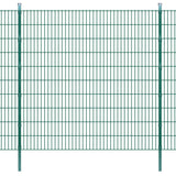 ZNTS 2D Garden Fence Panels & Posts 2008x2030 mm 46 m Green 272981