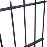 ZNTS 2D Garden Fence Panels & Posts 2008x2030 mm 4 m Grey 272985