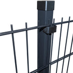 ZNTS 2D Garden Fence Panels & Posts 2008x2030 mm 4 m Grey 272985