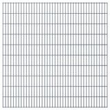 ZNTS 2D Garden Fence Panels & Posts 2008x2030 mm 4 m Grey 272985