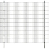 ZNTS 2D Garden Fence Panels & Posts 2008x2030 mm 8 m Silver 273012