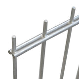 ZNTS 2D Garden Fence Panels & Posts 2008x2030 mm 8 m Silver 273012