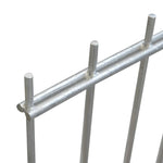 ZNTS 2D Garden Fence Panels & Posts 2008x2030 mm 18 m Silver 273017