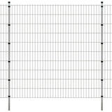 ZNTS 2D Garden Fence Panels & Posts 2008x2030 mm 32 m Silver 273024