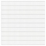 ZNTS 2D Garden Fence Panels & Posts 2008x2030 mm 32 m Silver 273024