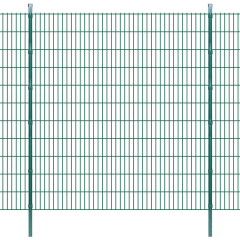 ZNTS 2D Garden Fence Panels & Posts 2008x2230 mm 38 m Green 273052