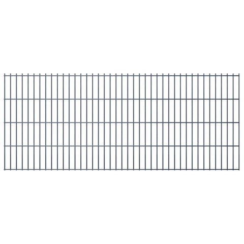 ZNTS 2D Garden Fence Panels 2.008x0.83 m 12 m Grey 273137