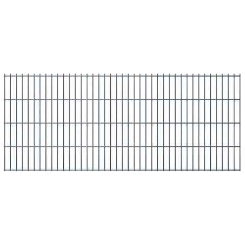 ZNTS 2D Garden Fence Panels 2.008x0.83 m 30 m Grey 273146