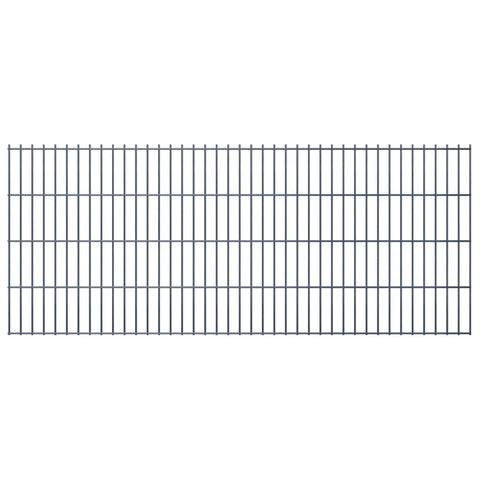 ZNTS 2D Garden Fence Panels 2.008x0.83 m 38 m Grey 273150