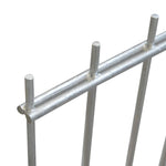 ZNTS 2D Garden Fence Panels 2.008x0.83 m 8 m Silver 273159