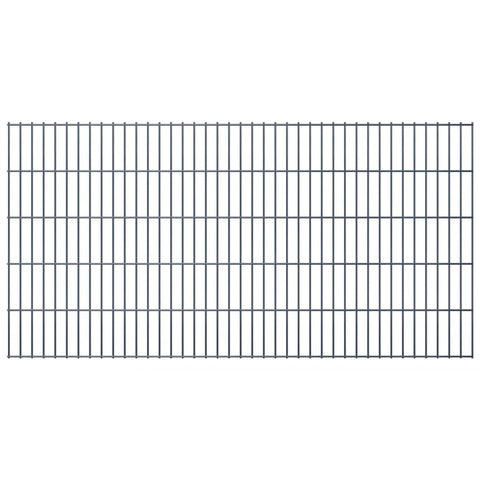 ZNTS 2D Garden Fence Panels 2.008x1.03 m 12 m Grey 273209