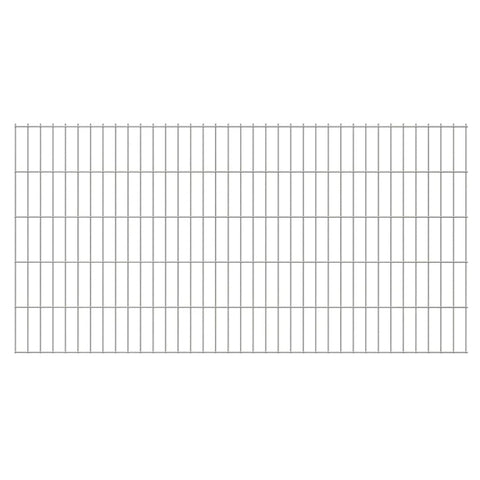 ZNTS 2D Garden Fence Panels 2.008x1.03 m 16 m Silver 273235